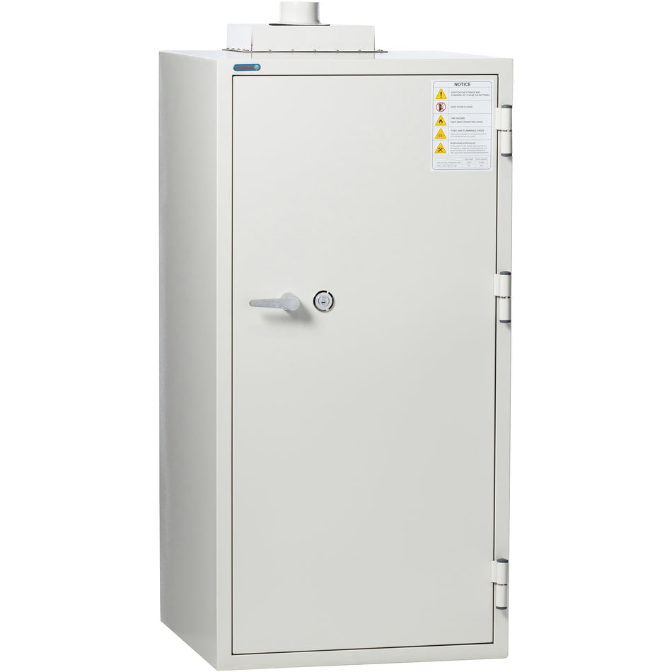 Phoenix Safe Lithium-ion Battery Charging Cabinet Safe, Contains and Prevents Spread of Battery Fires, 24 Outlets, Key Lock, 3 Shelves, 8.6 Cubic Feet, Model BSS6103