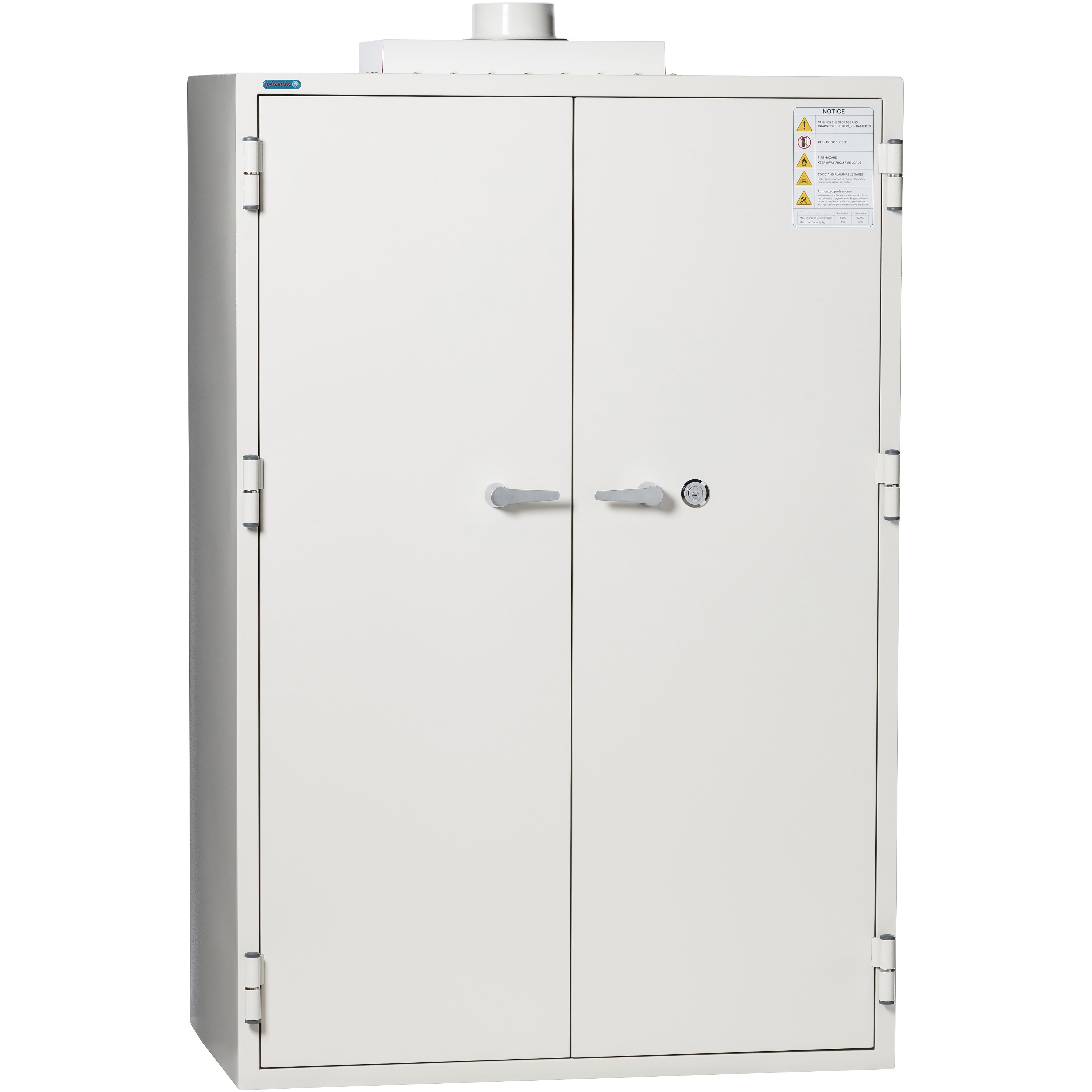 Phoenix Safe Lithium-ion Battery Charging Cabinet Safe, Contains and P ...
