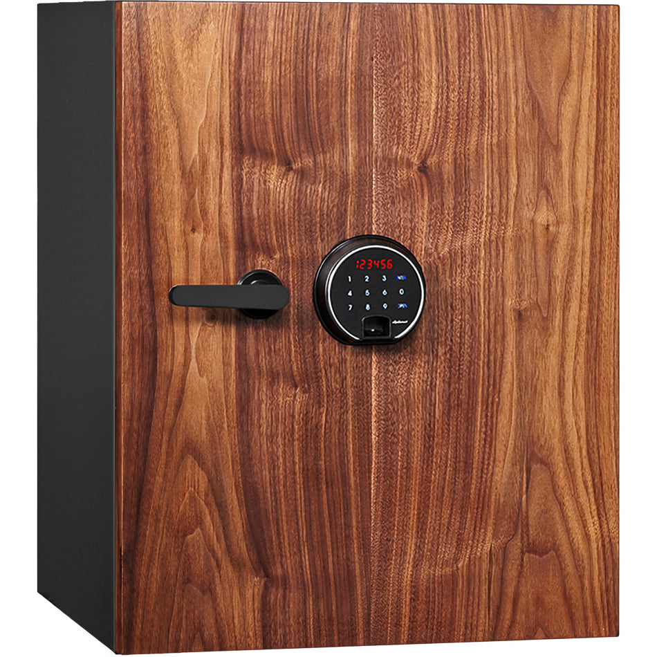 DBAUM Fingerprint Lock Luxury Fireproof Safe with Walnut Door 2.28 cu ft, DBAUM700