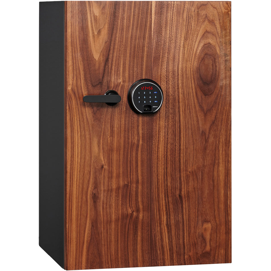 DBAUM Fingerprint Lock Luxury Fireproof Safe with Walnut Door 3.0 cu ft, DBAUM800