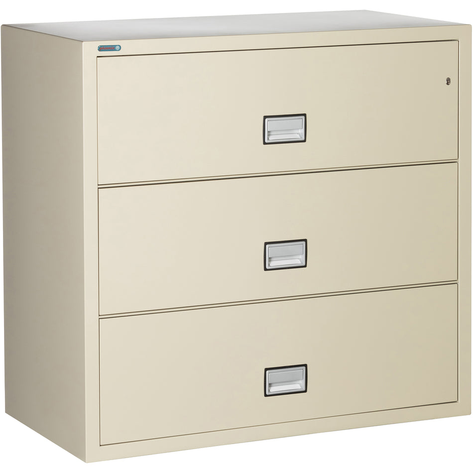 Lateral 44 inch 3-Drawer Fireproof File Cabinet with Water Seal, LAT3W44