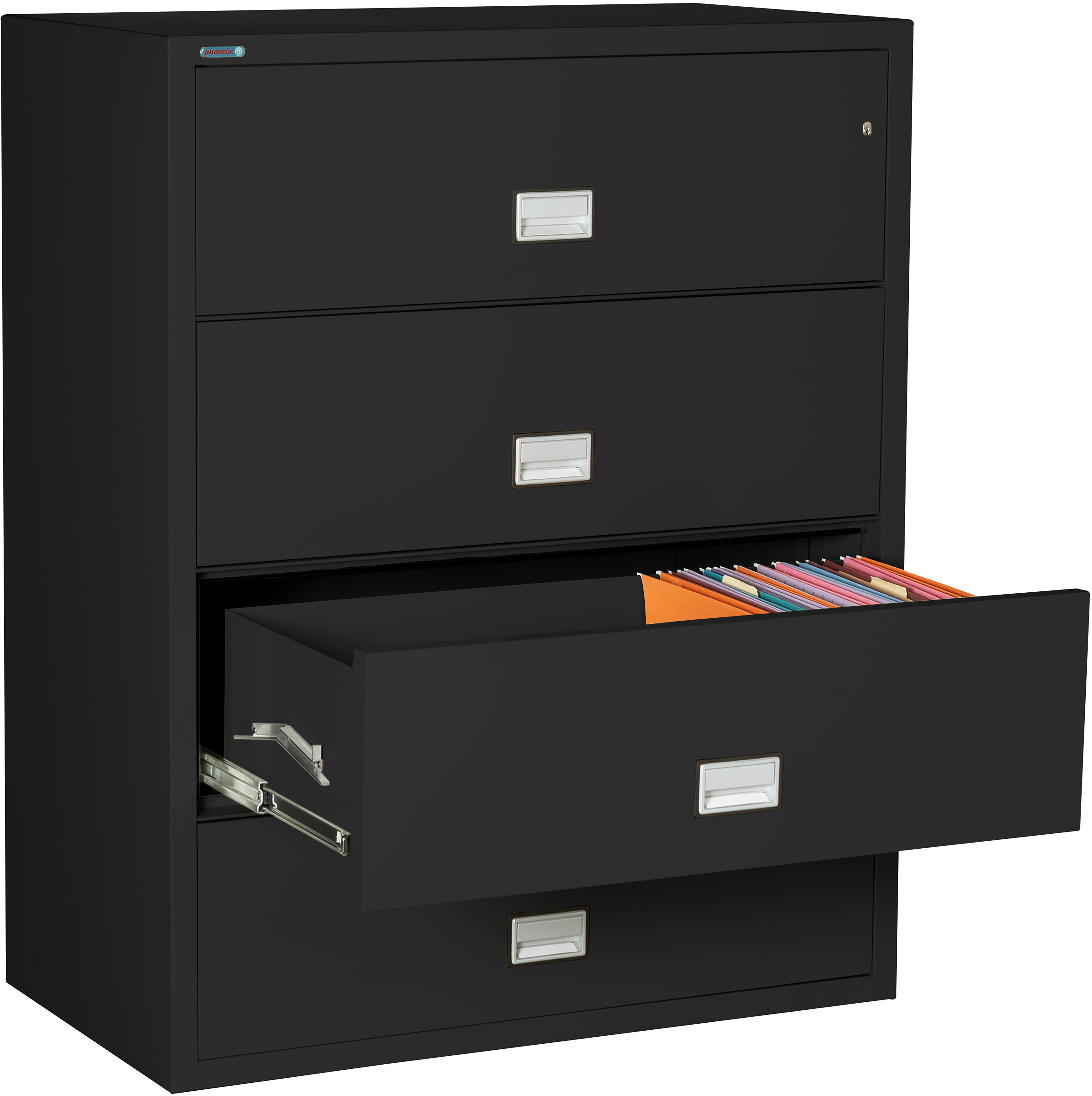 Phoenix Safe LAT4W44, Lateral 44 inch 4-Drawer Fireproof File