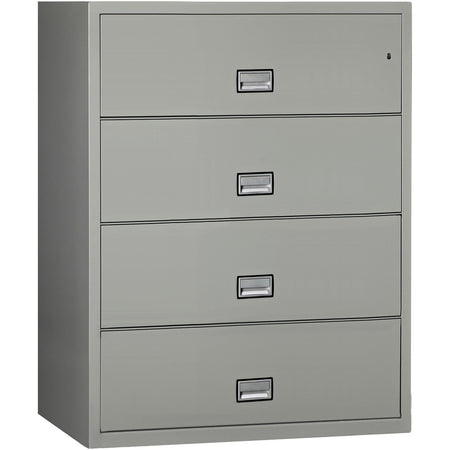 Phoenix Safe Damaged Lateral 44 inch 4-Drawer Fireproof File Cabinet with Water Seal, LAT4W44