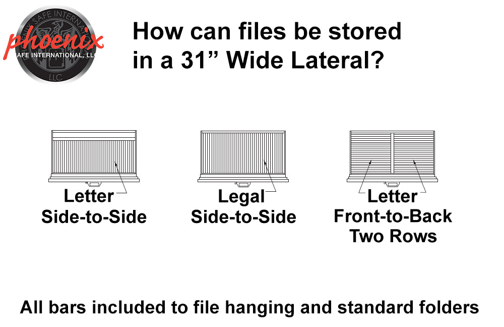 How your files will fit in a 31-inch lateral cabinet