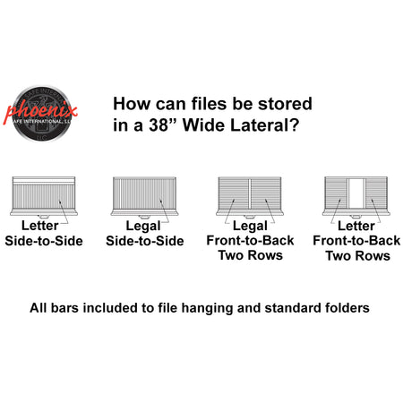 How your files will fit in a 38-inch lateral cabinet